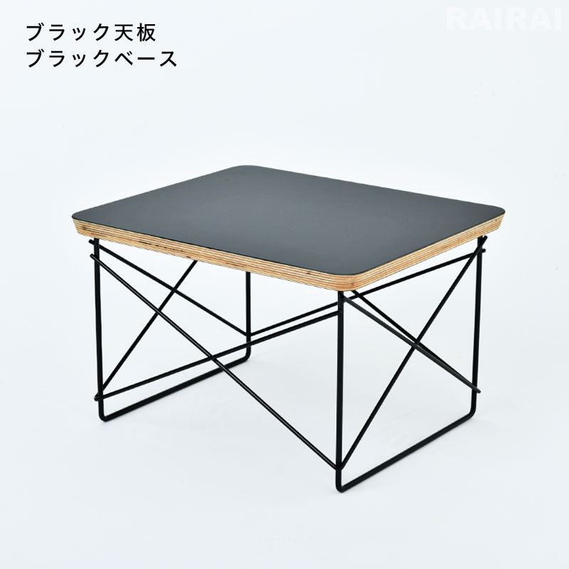 ハーマンミラー イームズワイヤーベーステーブル ブラック×ブラック ハーマンミラー イームズ ワイヤーベース ローテーブル ブラック天板