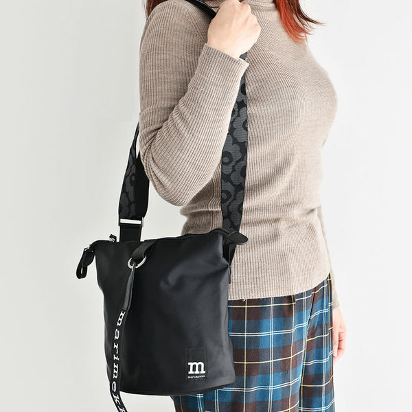 マリメッコ Wear All Day bag ショルダーバッグ ブラック 黒 marimekko ...