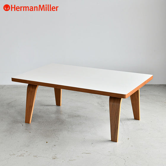 【展示品35％オフ】 ハーマンミラー イームズ レクタンギュラーコーヒーテーブル 91.5cm ホワイト×ウォールナット ラミネートトップ Herman Miller Eames CTW