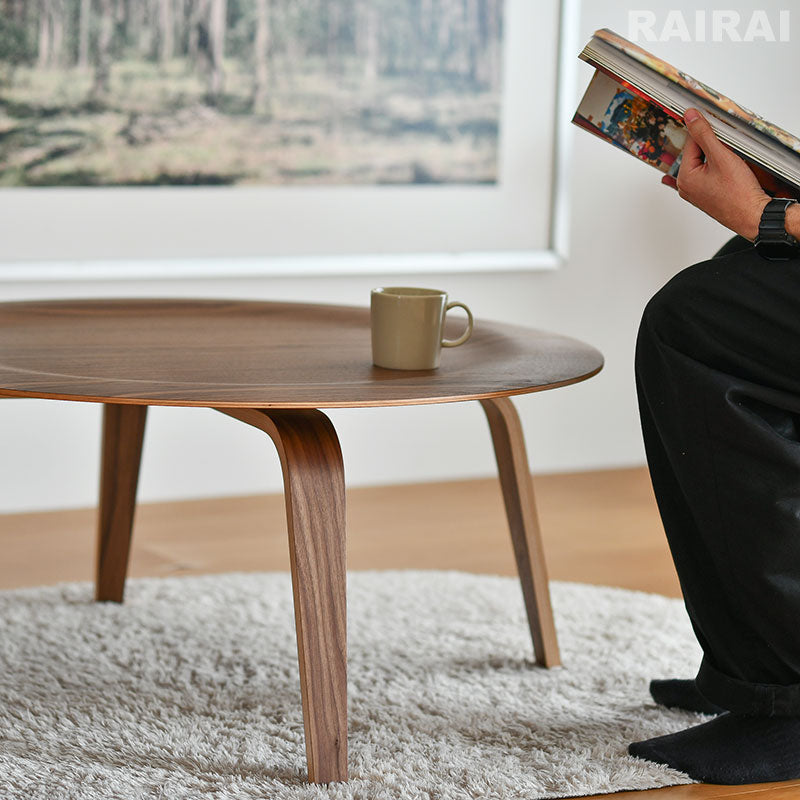 イームズプライウッドコーヒーテーブル ウッドベース 840mm CTW Herman