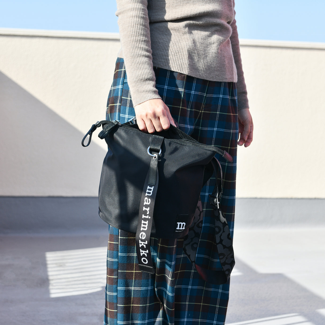 マリメッコ Wear All Day bag ショルダーバッグ ブラック 黒 marimekko 