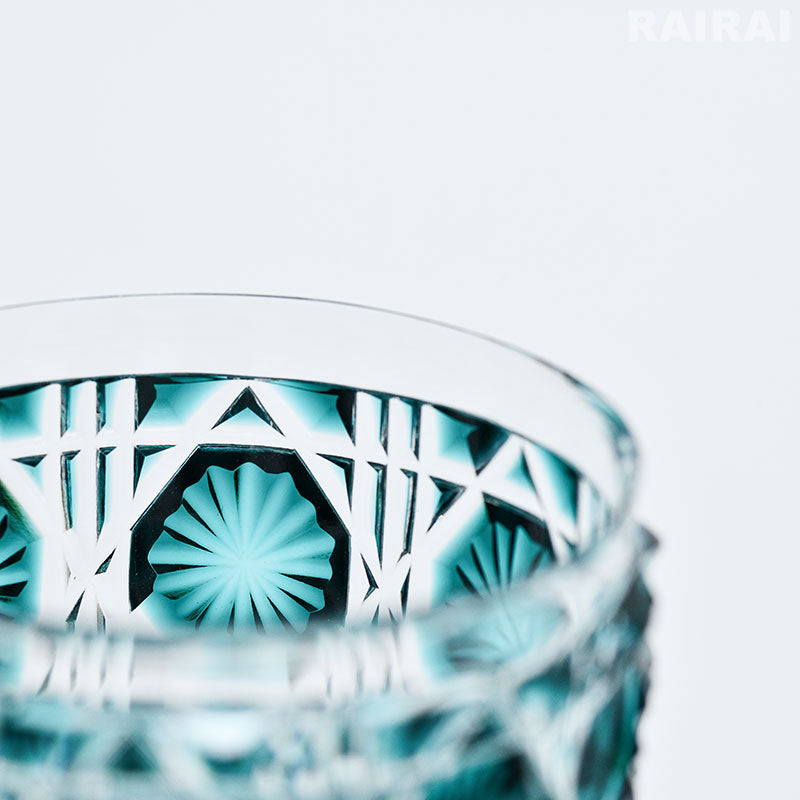 薩摩切子 猪口 大 cut18 島津興業 薩摩ガラス工芸 – RAIRAI