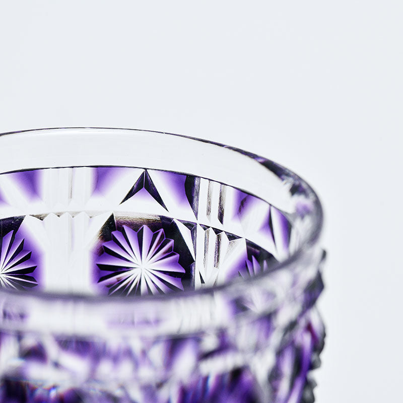 新　島津　薩摩切子　切子猪口　新品未使用　薩摩ガラス工芸 島津薩摩切子】復元 猪口(大) cut18 – ㈱島津興業 島津薩摩切子