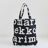 マリメッコ トートバッグ マリロゴ NOTKO ブラック×オフホワイト marimekko