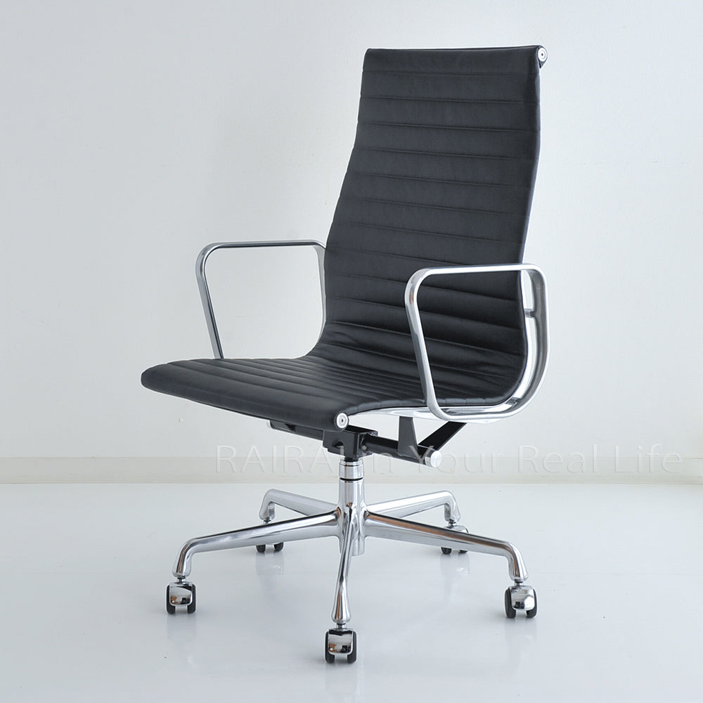 ハーマンミラー イームズアルミナムグループ エグゼクティブチェア 本革 アルミバフ Herman Miller Eames – RAIRAI